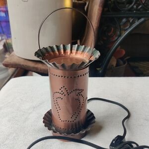 Punched Copper Lantern Wax Warmer Country Apple Irvins Tinware Farmhouse Cottage